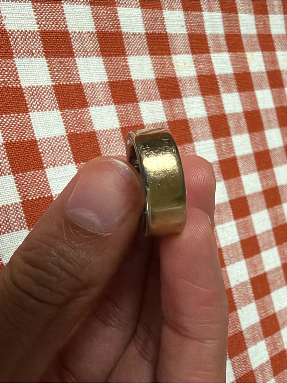 Oura Polished Gold Wide Band Hoop Ring